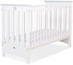  Fa babaágy 120x60cm Lorenzo III fehér és szürke, rágókával