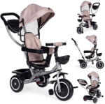  Tricikli háromkerekű forgatható üléssel összecsukható napellenzővel 2in1 bézs