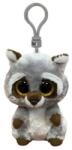 Ty Beanie Boos Oakie - Szürke mosómedve plüss kulcstartó (8, 5 cm) (TY_35252)