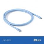 Club 3D USB-C - USB-C adat- és töltőkábel 2m kék (CAC-3003) (CAC-3003)