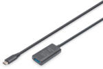 ASSMANN DA-73110 USB kábel USB 3.2 Gen 1 (3.1 Gen 1) 5 M USB C USB A 5 Gbit/s Fekete (DA-73110)