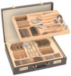 FOXMAG24 Rozsdamentes acél evőeszköz szett, FOXMAG24, fekete diplomata táskával, 72 db (DML1X1MBM)