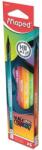 Maped Grafitceruza radírral, HB, háromszögletű, MAPED "Black`Peps Energy", 6 különböző minta (852000) - mystock