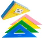 Nebulo Vonalzó, 15 cm-es, 45°-os, vegyes színek, Nebulo (V-1-45-15-4C) - tonerpiac