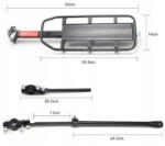 Ruhhy Kerékpár csomagtartó, fekete