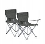 Songmics Összecsukható kempingszék, szürke, 2db, 120kg-ig (GCB001G11)