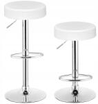 Timeless Tools Classic bárszék, fehér, állítható magasság, 360°-ban forgatható, fém váz (HOP1000940-2)