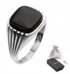 Ulex Premium Ezüst pecsétgyűrű, ónix, Size 20 (SYG-198-PC/20 na mały palec)