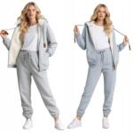  Női téli melegítő szett, cipzáras kapucnival, zsebekkel, Size L, XL, XXL