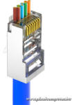WALISEC csatlakozó - RJ45-P6S (RJ45, Cat6, árnyékolt, 8P8C, aranyozott, befűzős) 100db/csomag (RJ45-P6S) - pixelcomputer