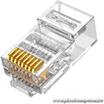 WALISEC csatlakozó - RJ45-6U (RJ45, Cat6, árnyékolatlan, 8P8C, aranyozott) 100db/csomag (RJ45-6U)