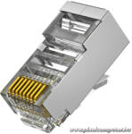 WALISEC csatlakozó - RJ45-6S (RJ45, Cat6, árnyékolt, 8P8C, aranyozott) 100db/csomag (RJ45-6S)
