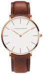 Hannah Martin Ceas barbatesc Hannah Martin Clasic Elegant Quartz Curea din piele naturala Ceas