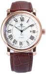 Forsining Ceas barbatesc de mana Forsining Mecanic Automatic Analog Clasic Elegant Luxury Business Retro Vintage Fashion Casual Maro Auriu Ceas