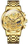 OLEVS Ceas barbatesc Olevs Auriu Otel Data Quartz Analog Ceas