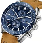 BENYAR Ceas barbati Benyar Cronograf Quartz Luxury Analog Curea piele Ceas