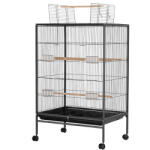  leniaxl Masszív, gurulós madárkalitka tartozékokkal - kiszállítás 1 munkanap