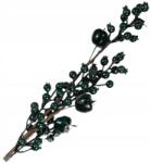  Dekorációs ág, berkenye almával, zöld, 71cm, polisztirol (XY15-026B-1)