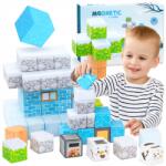 Doris Nagy Mágneses Építőkocka Készlet 3D Kockák Blokkok XXL Világ 92 db (CH1320 Edukacyjne Bloczki Minecraft)
