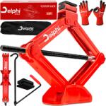 Delphi tools Trapéz Emelő, 2T, 2000KG, acél, piros, 420×115×90mm (Podnośnik Trapezowy Do Zmiany Kół Opon)