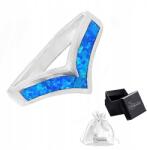 Ulex Premium Ezüst gyűrű, 925, kék opállal, Size 11, ródiumozott (PO-1150N-IM/11opale niebieskie i białe)