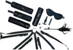 Sei Mio - ágyhoz rögzíthető bondage szett (fekete) - sexshopcenter