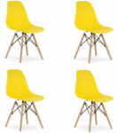  Valora OSAKA szék, sárga, természetes lábakkal, nappaliba, 4 db