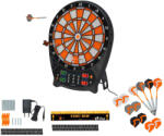 Crivit FN elektromos darts tábla 4 db világító LED kijelzővel, 3x4 dart szettel, hálózati adapterrel 100 pótheggyel (fehér-narancssárga) (Crivit_darts_OR)