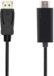 Nedis DisplayPort kábel | DisplayPort Dugasz | HDMI Csatlakozó | 4K@30Hz | Nikkelezett | 2.00 m | Kerek | PVC | Fekete | Label (CCGL37101BK20)