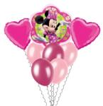  Minnie egér rózsaszín lufi csokor, 8 db