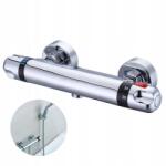 Focus Sanitar Termosztatikus Zuhany Csaptelep, króm, falra szerelhető (BATERIA TERMOSTATYCZNA PRYSZNICOWA NATRYSKOWA)