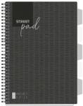 STREET Spirálfüzet STREET Pad regiszteres A4 vonalas 100 lapos fekete (67129) - tonerpiac