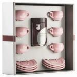 Danesi La Forma Sprint ajándékcsomag - Dark's Cassette Kava 250g + 6 eszpresszó csésze és 6 csészealj - rózsaszín