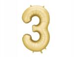 Party Deco Fólia lufi, Size 86cm, arany, szatén bevonat