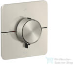 Hansgrohe AXOR ShowerSelect ID falsík alatti termosztátos kád/zuhany csaptelep, beépített EN1717 biztonsági kombinációval, rozsdamentes acél hatású 36755800 (36755800)