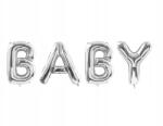Party Deco Baby Fólia lufi, ezüst, 262×86cm