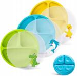  Szilikon tányér, tapadókorongos, többszínű (X001RZZW85)