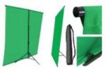 Massa H-típusú Háttérkészlet, pamut háttér, 240×200cm, zöld, fém állvány (tlo B 240x200)
