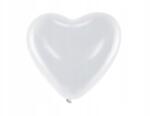 Party Deco Lufik, szív, pasztell fehér, 10", 100db
