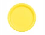 Party Deco Papírtányér, sárga, 23cm, 6db/csomag
