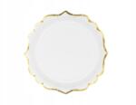Party Deco Tányér, fehér, 18, 5cm, 6db