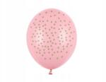 Party Deco lufik, 30cm, pöttyös, pasztell baby pink, 50 db