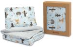 Sensillo 2 részes pamut-muszlin ágynemű szett díszdobozban - Kék erdei állatok