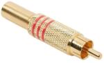  Mufa RCA aurita inel rosu tata cablu maxim 6mm (05084PI)