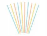 Party Deco Summer time papír szívószál, vegyes színek, 19, 5cm, 10db/csomag (SPP10)