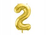 Party Deco Fólia lufi "2", Size 72cm, világos arany