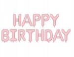 Jix Happy Birthday fólia lufi, 340×35cm, rózsaszín