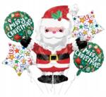 Jix Karácsonyi lufi szett Mikulás, 5db-os, fólia, többszínű