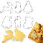 Przydasie. pl Mézeskalács Lyukasztó Formák, 6db, fém, Mikulás, karácsony, kb. 7cm magas (#9475)