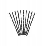 Party Deco Papír szívószál, fekete, 19, 5cm, 10db/csomag (5901157496768)